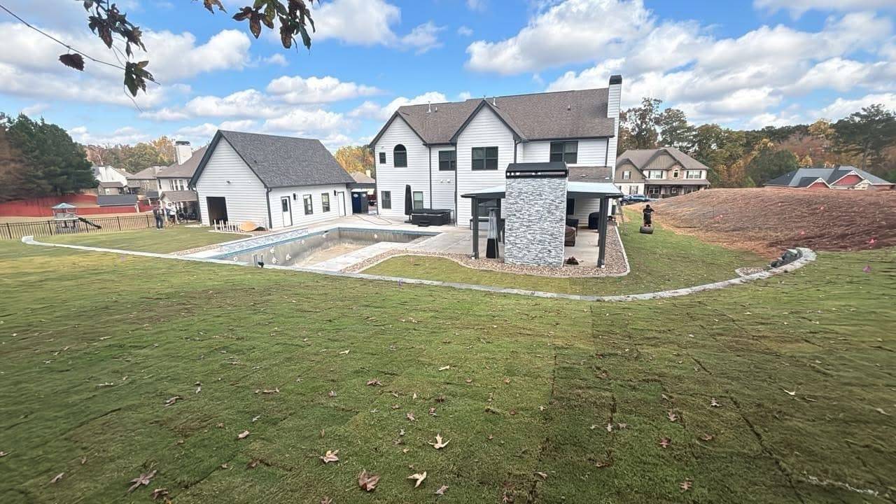 Finished residential grading and lawn in Fayette County